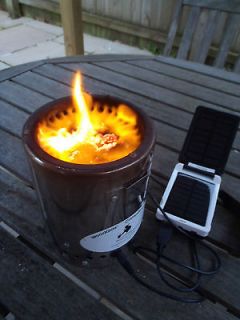 COMBO DEAL Wood gas Camp Stove LE + Solar battery charger woodgas