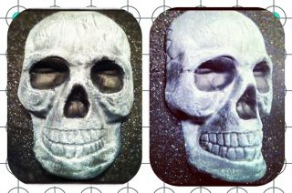 Skull Halloween Decoration Plastic Mold Plaster Concrete Cement