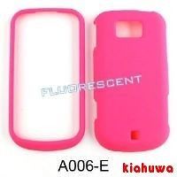 RUBBERIZED PHONE CASE FOR SAMSUNG ACCLAIM R880 NEON HOT PINK