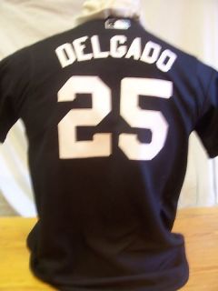 25 Delgado Marlins Baseball Jersey Youth X Large