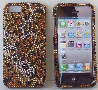 Iphone 5 Full Diamond Design Cover   Cheetah