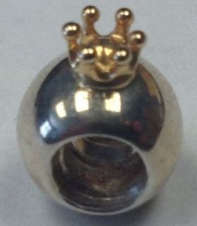 Authentic Retired Pandora 14k GOLD Crown Charm NWOT