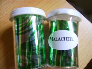 MALACHITE GLITZY TRANSFER NAIL ART FOIL craft, lips, adhesive