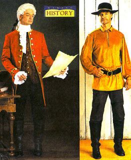 OOP 18th CENTURY STATESMAN FRONTIERSMAN COSTUME SEW PATTERN XS M