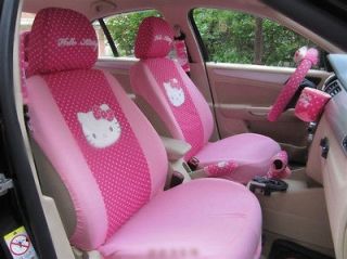 HELLO KITTY CAR SEAT COVERS FRONT AND REAR COVER ACCESSORY,ROSE