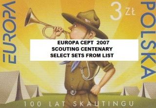 2007 Europa Cept Centenary of Scouting (list 1) Sets m/s