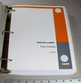 CASE PARTS MANUAL   1840 SKID STEER / UNI LOADER   1995