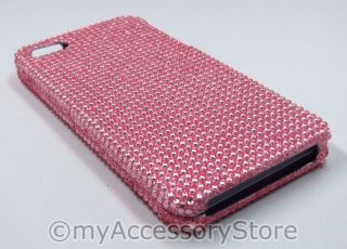 PINK RHINESTONES GLITTER CRYSTAL BLING CELL PHONE SKIN CASE COVER