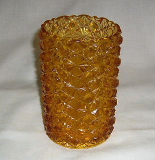 AMBER EARLY AMERICAN PATTERN GLASS EAPG DAISY & BUTTON PICKLE CASTOR