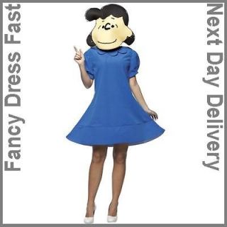 Size 10 12 Lucy Costume Fancy Dress Peanuts Cartoon Charlie Brown STD