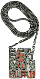 Day Im Shufflin New LMFAO Iced Out Pendant 36 Inch Franco Style Chain