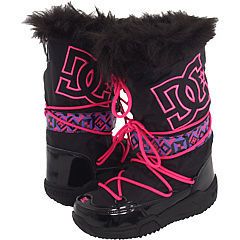 NEW GIRLS YOUTH DC CHALET BOOTS BLACK