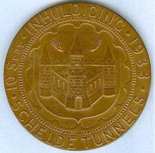 1933 Inauguration of the Schelde Tunnels Medal, by Philo van Riel