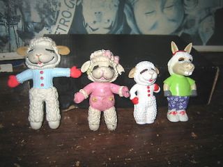 RARE HTF 3 LAMB CHOP & 1 CHARLIE HORSE COLLECTABLE FIGURES LOT