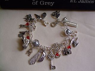 Handcrafted 50 Fifty Shades Of Grey Multi 21 Charm Bracelet