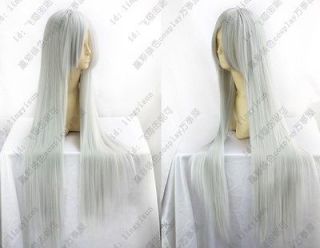 Chang Magic Night Long Cosplay Silver White Wig 100cm 
