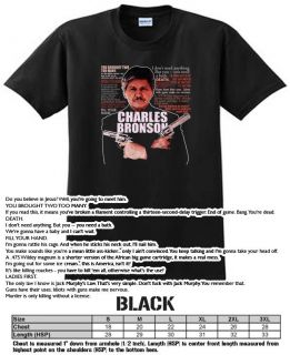 Charles Bronson movie quotes BLACK t shirt