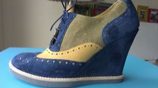 386 Anthropologie T & F Slack Shoemakers London Colorcode Wedges