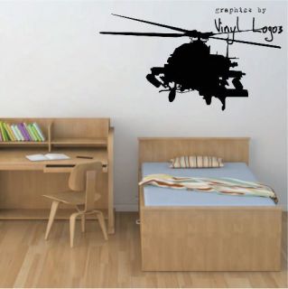 ARMY HELICOPTER CHILDRENS ART MURAL STENCIL WALL STICKER TRANSFER
