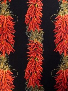New Red Hot Chili Peppers Fabric BTY Vegetable Food Kitchen Mexican