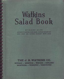 Watkins Salad Book, Elaine Allen, 1946, Spiral Cookbook