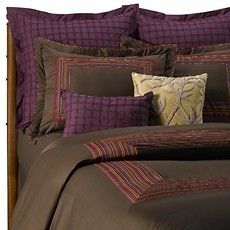 NEW B. SMITH With STYLE GAMBELA STANDARD PILLOW SHAM Chocolate Brown