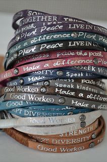 New Good Work(s) Humanity For All  Vintage Wrap Bracelets w