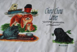Chow Chow Dogs Dog Lover T Tee Cotton Shirt Clothes