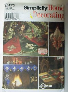 Christmas Tree Skirt Stockings Placemats SIMPLICITY Sewing Pattern