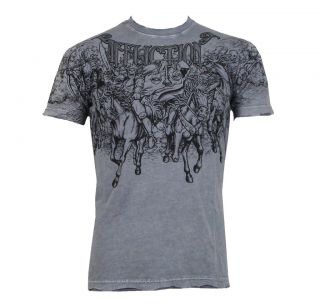 Affliction HORSEMEN A6891 T shirt Grey