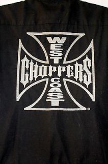 Jesse James Work Wear West Coast Choppers Black Short Sleeve Shirt Men