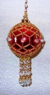 X241 Bead PATTERN ONLY Beaded Jewel Christmas Ornament Cover