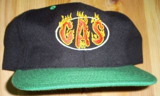 Retro vintage Gas skateboard snap back hat