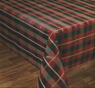 HOME FASHIONS WESTFIELD PLAID HOLIDAY CHRISTMAS TABLECLOTH or NAPKINS