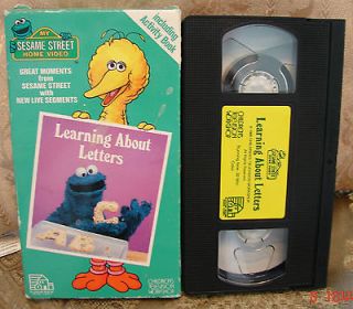 Sesame Street Learning About Letters Vhs EDUCATIONAL CTW Video Plays