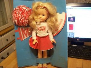 1983 TOMY KIMBERLY CHEERLEADING DOLL WITH POM POMS AND PENNANTS