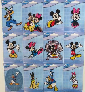 Disney Mickey Mouse & Friends Iron On Motif Choice Of 12 Designs