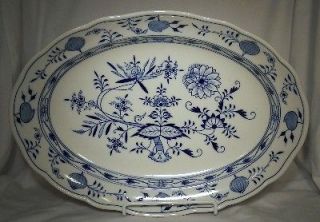 MEISSEN china BLUE ONION Oval Serving Paltter 16 1/2 crossed swords