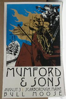 Newly listed Mumford & Sons Silkscreen Poster 12x 18 Bull Moose Aug