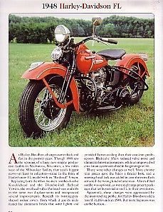 1948 Harley Davidson FL Motorcycle Article   Panhead V Twin Engine