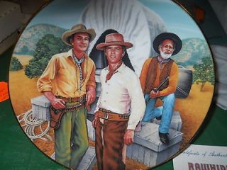 CLASSIC TV WESTERNS COLLECTOR PLATE RAWHIDE