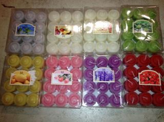 96 x Scented Votive Candles 6 hours Burning Time, Weddings, Assorted