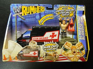 BRAND NEW Mattel 2011 WWE Rumblers Slam bulance Slideout Playset w