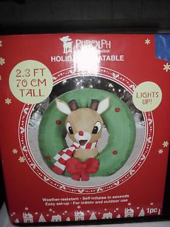 Christmas Airblown Inflatable Light Up Rudolph the Red Nosed Reindeer