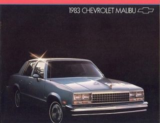 1983 Chevrolet Malibu Sedan & Wagon Sales Brochure