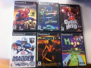 Lot of 6 games for Playstation 2 spider man friend or foe sly cooper