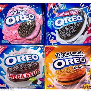 NABISCO OREO CREME FILLED SANDWICH COOKIES OREOS CAKESTERS ~ 25 FLAVOR