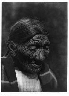 Black Belly,Cheyenne ,old Indian woman,Great Plains,c1927,w rinkled