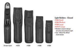 HP Police SWAT Black Duty Nylon CLOSED Duty Belt Flashlight Holder