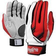 Workhorse BGP1050TY Red Large Youth Leather Batting Gloves NIW